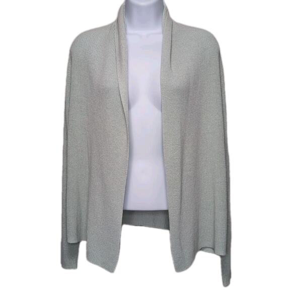 Eileen Fisher Cardigan Womens Size PL Petite Large Soft Green Cotton Silk Blend - Picture 1 of 9